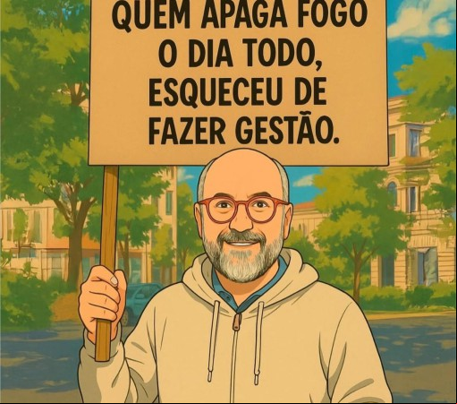 QUEM APAGA FOGO O DIA TODO, ESQUECEU DE FAZER GESTÃO}